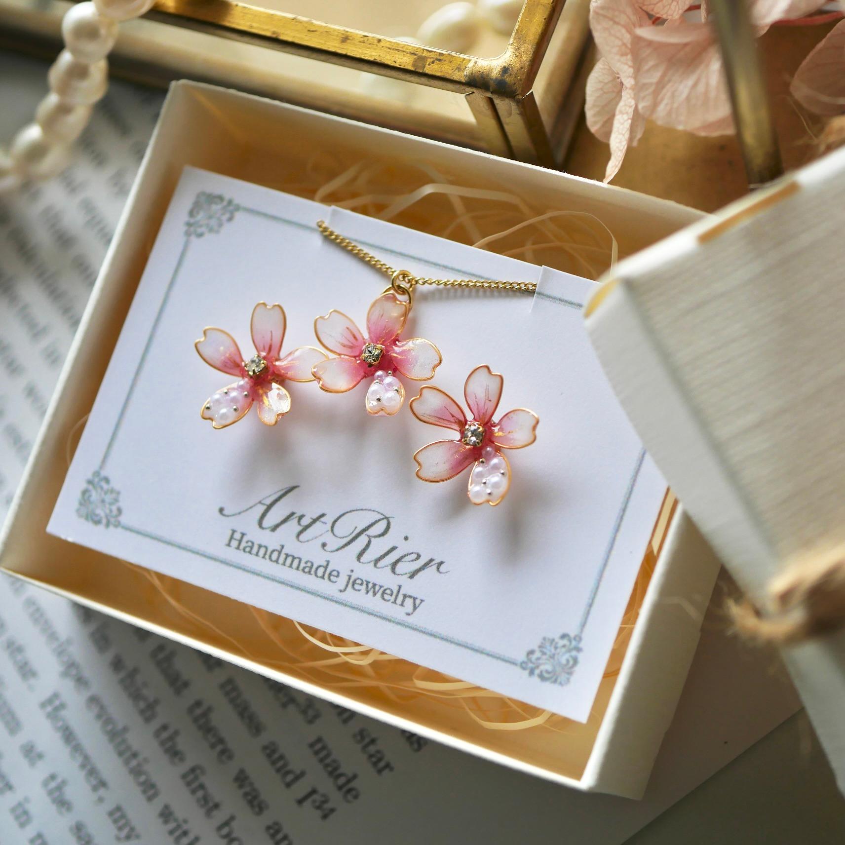 桜パールのピアス/イヤリング｜春フラワーアクセサリー｜入学式・卒業式 | 11枚目